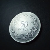 Escoines Koleksiyon 3996368f55e0810eda 1971 Akmonital 50 Kuruş ÇÇT+/ÇA eski madeni para thumbnail 3
