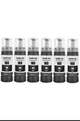 Epson 103 Muadil Uyumlu 6x70 ML Siyah Mürekkep - L3151, L3156, L3160, L3210, L3211, L3250, L3251, L3256 - 1