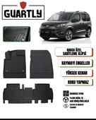 Guartly Toyota Proace City 2019 ve Sonrası Için Uyumlu Araca Özel 4D Premium Havuzlu Paspas Takımı - 1