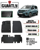 Guartly Opel Combo 2019 ve Sonrası Uyumlu Araca Özel 4d Premium Havuzlu Paspas Takımı - 1