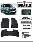 Guartly Fiat Fiorino Benzinli 2020 Sonrası Uyumlu Araca Özel  Premium 4d Havuzlu Paspas Takımı - 1