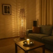 Doğal El Yapımı Lambader Bohem,Ahşap,Modern,Rustik thumbnail 1