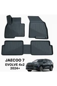 Black Gold Jaecoo 7 Evolve 4x2 2024+ Uyumlu 3D Havuzlu Oto Paspas Premium thumbnail 2