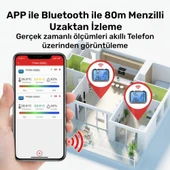 ThermoPro TP393B 7" Wi-Fi İç ve Dış Mekan Sıcaklık, Nem, Basınç Ölçer Geniş Ekranlı Termometre thumbnail 5
