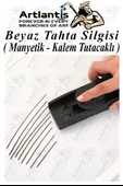 Yazı Tahta Silgisi Plastik Mıknatıslı 6 Adet Beyaz Yazı Tahtası Silgisi Manyetik Kaliteli Keçe Uçlu Silgi Okul Sınıf - 3