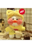 Sekk O Beyaz Lalafanfan Peluş Ördek Sarı konbin  30 Cm ( Ürün Görselde Gördüğünüz Gibi Gönderiliyor - 6