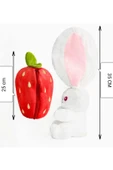 Sekk O Sevgiliye Özel Hediyelik Çilek Tavşan Peluş Oyuncak 35 Cm Özel Tasarım-fermuarlı Yapısıyla - 2