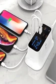 ULTRATEKNO DooLike 8 Port USB Hızlı Şarj İstasyonu QC 3.0 + Type-C Amper LED Göstergeli Akım Koruma 1.5m Kablo - 2