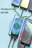 ULTRATEKNO 10000 mAh Powerbank | Kablosuz Şarj | 3’ü 1 Arada Kablo | LED Gösterge | Type-C / Micro / iOS Uyumlu - 4