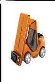 ULTRATEKNO T20 15W Dijital Saatli Forklift Şekli 5in1 Masaüstü Kablosuz Magsafe Şarj Standı thumbnail 6