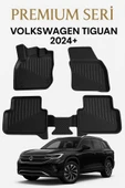Black Gold Volkswagen Tiguan 2024+ Uyumlu 3D Oto Paspas Premium thumbnail 1