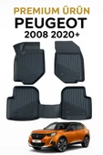 Black Gold Peugeot 2008 2020+ Uyumlu 3D Oto Paspas Premium thumbnail 1
