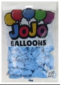 BALON DÜZ 12 İNC (JOJO BALLOONS)MAKARON MAVİ 100 ADET thumbnail 2