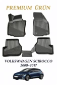 Black Gold Volkswagen Scirocco 2008-2017 Uyumlu 3D Oto Paspas Premium thumbnail 1