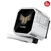 ASUS TUF GAMING LC III 360 ARGB AURA SYNC RGB 120MM*2 ADRESLENEBILIR RGB FAN CPU SIVI SOGUTUCUSU 6 YIL GARANTI BEYAZ - 3
