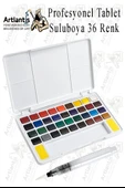 Tablet Sulu Boya 36 Renk Plastik Kutu 1 Paket Monalisa 36 lı Taş Sulu Boya Tablet Suluboya Resim Hobi Sanat thumbnail 1