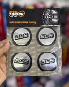 Universal Araç Uyumlu, BBS Jant Göbeği Arması, Sticker 4'lü Set 60mm thumbnail 1