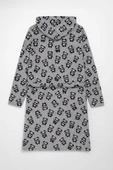 Kadın Kapüşonlu Panda Desenli Sabahlık thumbnail 3