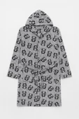 Kadın Kapüşonlu Panda Desenli Sabahlık thumbnail 2