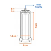 Keson 15 cm Siyah Plastik Mobilya Baza Tv Ünitesi Yükseltme Ayağı Robot Süpürge Uyumlu thumbnail 3