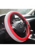 Bayan Sürücülere Özel Pırlanta Kırmızı Renk Geçmeli Direksiyon Kılıfı - 1