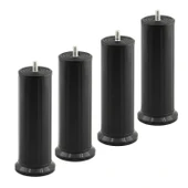 Keson 4 Adet 15 cm Siyah Plastik Mobilya Baza Tv Ünitesi Yükseltme Ayağı Robot Süpürge Uyumlu thumbnail 1