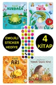 EMOJİLİ STİCKER HEDİYE  - OKUL ÖNCESİ RESİMLİ KİTAPLAR  - KÜÇÜK KURBAĞA - TIRTIL - ARI - YEMEK SEÇEN thumbnail 1