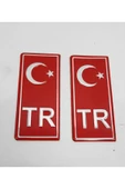 Oto Aksesuar Tr Plaka Stıcker 2'li - Türkiye Plaka Stıcker - Türkiye Plakalık Stickeri - 1