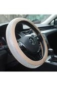 Krem Renk Pırlanta Geçmeli Direksiyon Kılıfı - 1