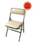 Katlanır Kamp Sandalyesi Cappuccino Piknik Sandalyesi Kapuçino Deri thumbnail 1