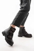 508-3039 Siyah Toka Aksesuarlı Fermuarlı  Günlük Kadın Bot thumbnail 3