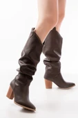 LS-1884 Kahverengi Günlük Kadın Çizme thumbnail 1