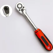 Cırcır Kolu 1/2" Lokma Anahtarı 72 Diş Profesyonel Endüstriyel El Aleti Uzun Kollu Dayanıklı Metal - 1