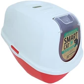 Moderna Smart Kapalı Kedi Tuvalet Kırmızı 40x54x41 thumbnail 3