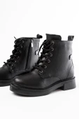 02-2003 Siyah Galata Bağcıklı Fermuarlı Günlük Kadın Bot thumbnail 4