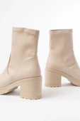 767-3040 Bej Günlük Kalın Topuklu Kadın Bot thumbnail 5
