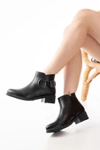 270-3030 Siyah Toka Aksesuarlı Fermuarlı Günlük Kadın Bot thumbnail 2