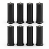 Keson 8 Adet 15 cm Siyah Plastik Mobilya Baza Tv Ünitesi Yükseltme Ayağı Robot Süpürge Uyumlu thumbnail 1