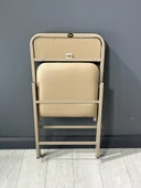 Katlanır Kamp Sandalyesi Cappuccino Piknik Sandalyesi Kapuçino Deri thumbnail 4