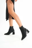 DNZ-409 Siyah Fermuarlı Topuklu Kadın Günlük Bot thumbnail 2