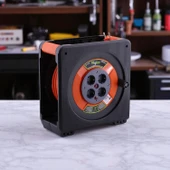 Makaralı CCA Uzatma Kablosu 50 Metre 3x1.5 mm 4 Prizli Termal Sigortalı Plastik Seyyar Kaset Tipi thumbnail 8