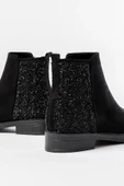 165-212 Siyah Süet Taş Aksesuarlı Fermuarlı Günlük Kadın Bot thumbnail 4
