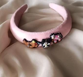 Taç Kız Çocuk Renkli Desenli Saç Aksesuarı Pembe thumbnail 2