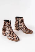 RM-500 Leopar Topuklu Fermuarlı Günlük Kadın Bot thumbnail 4