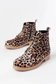 165-225 Leopar Bağcıklı Fermuarlı Günlük Kadın Bot thumbnail 3