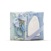 Seccade + Eşarp + Takke + Tesbih Hediye Seti (Asetat Kutulu, Mavi) thumbnail 1