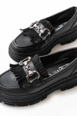 749-750 Siyah Tokalı Günlük Yüksek Tabanlı Loafer Ayakkabı thumbnail 4