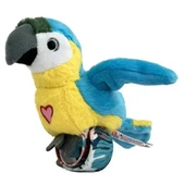Peluş Ses Tekrarlı Hayvan Bileklik Aksesuar - Sarı Papağan - 1