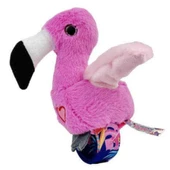 Peluş Ses Tekrarlı Hayvan Bileklik Aksesuar - Pembe Flamingo - 1