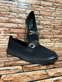 GÜNLÜK TRİKO DÜZ TAŞLI KADIN BABET SİYAH thumbnail 2